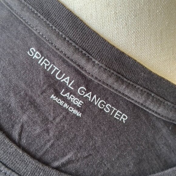 Spiritual Gangster Tank, Black with Gold, L, EUC - Picture 8 of 9